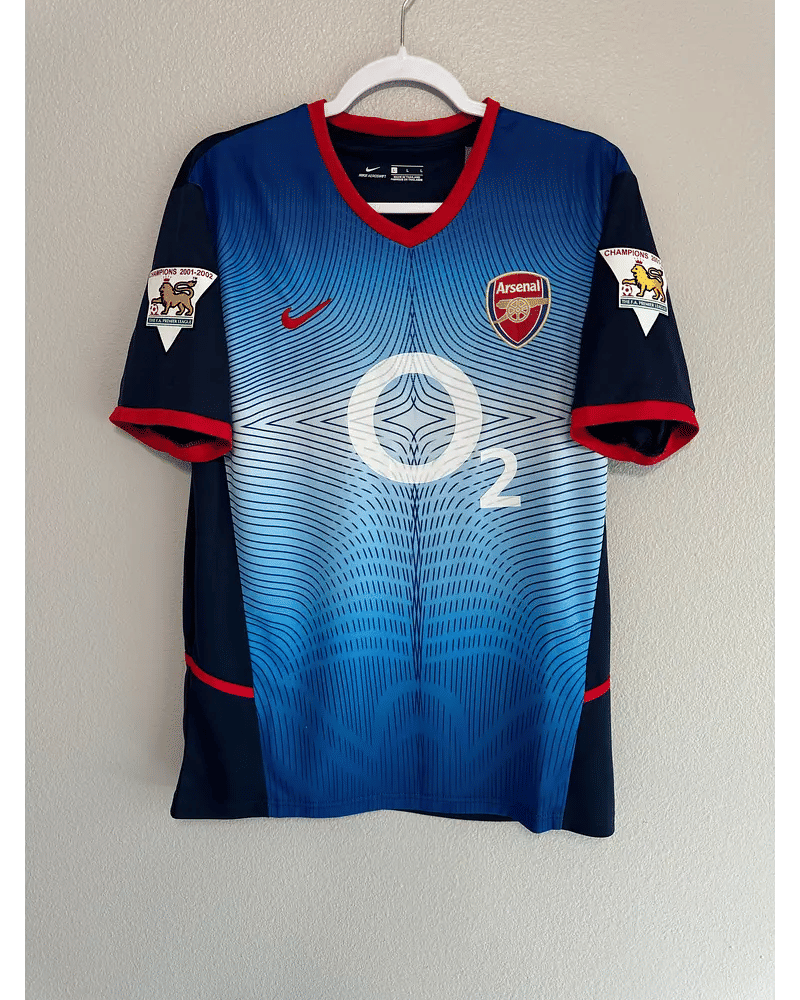 Thierry Henry Arsenal 2002 - 2003 o2 Retro Football Jersey Kit