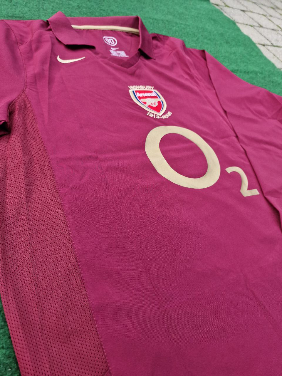 Thierry Henry Arsenal 2006 Highbury Burguny Retro Football Jersey Kit