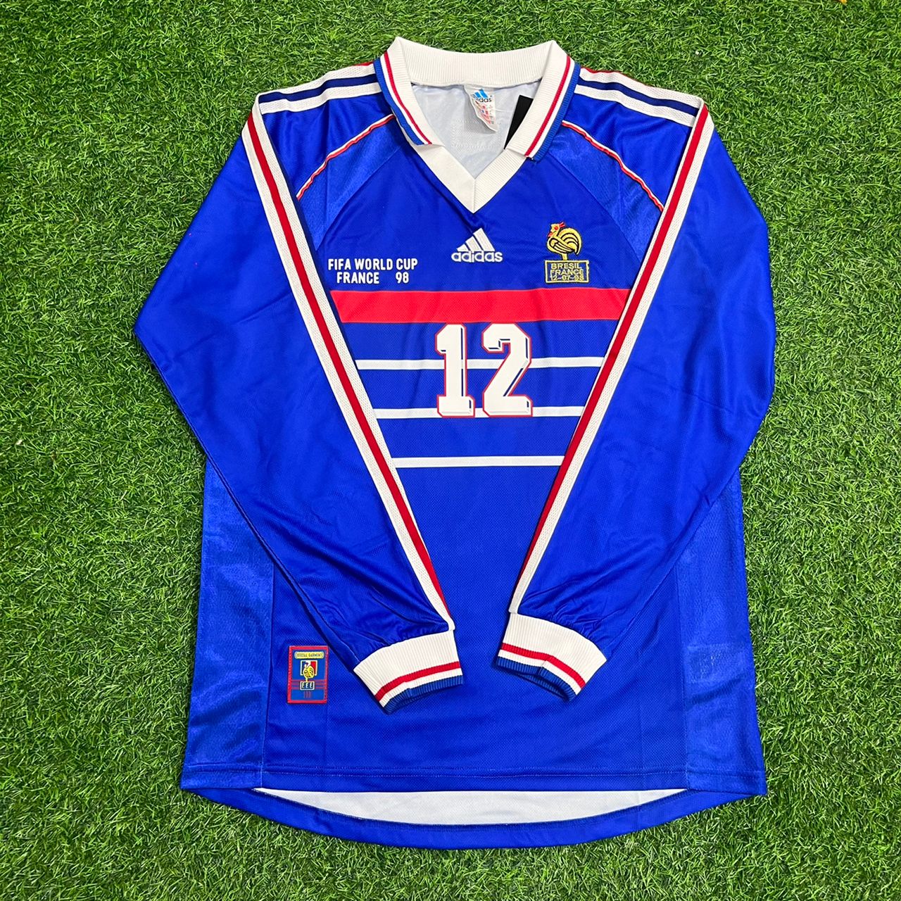France World Cup 1998 Thierry Henry Retro Long Sleeve Football Jersey