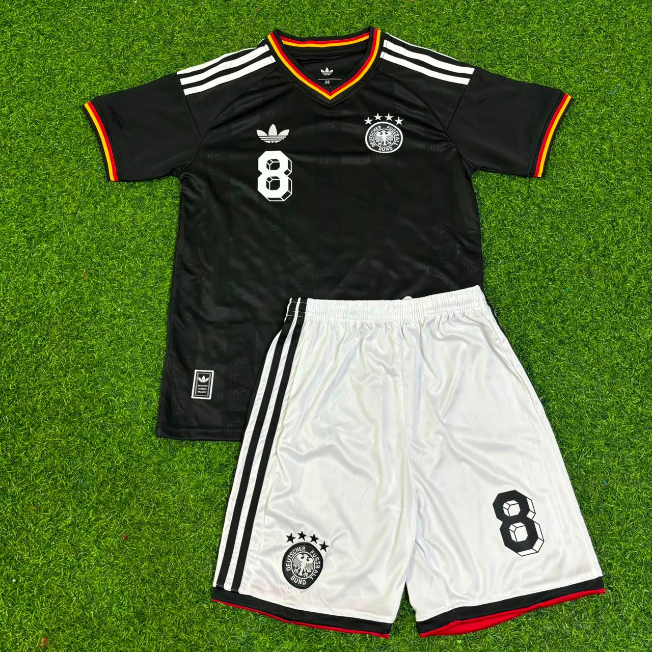 Toni Kroos Germany 2014 World Cup Special Edition Black Retro Kids Football Jersey