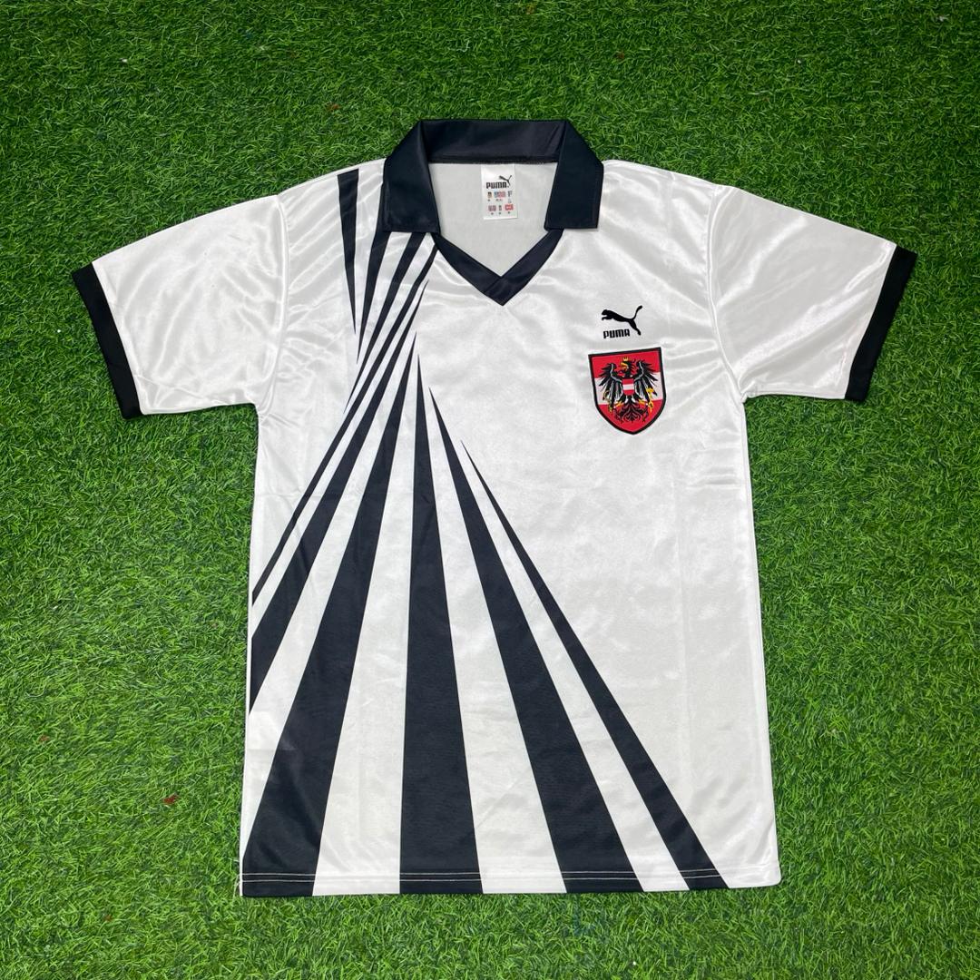 Austria World Cup 1990 Toni Polster White Retro Football Jersey
