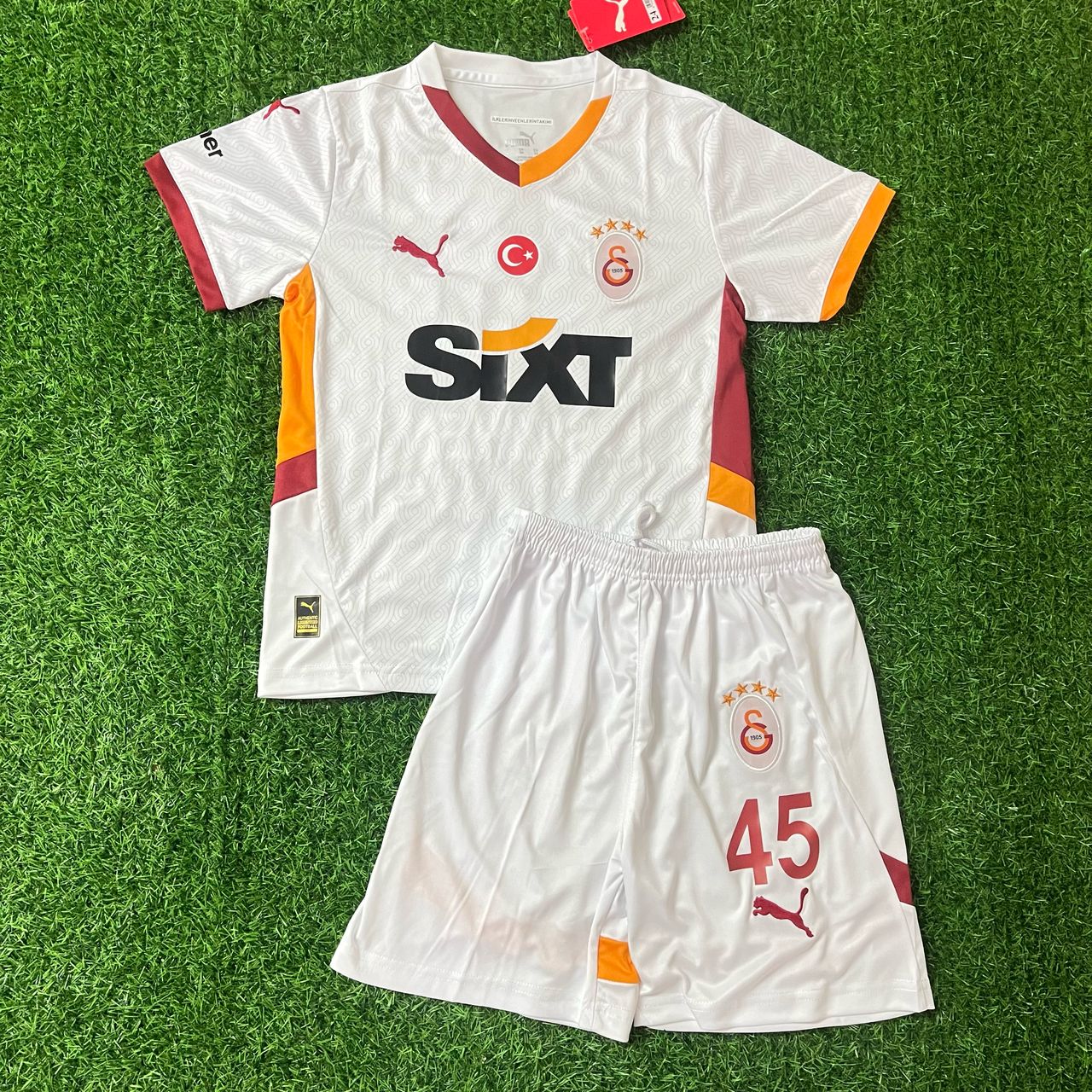 Mauro Icardi 9 Galatasaray Beyaz Cocuk Formasi KinderTrikot Kids Kit Set Maillot Enfant