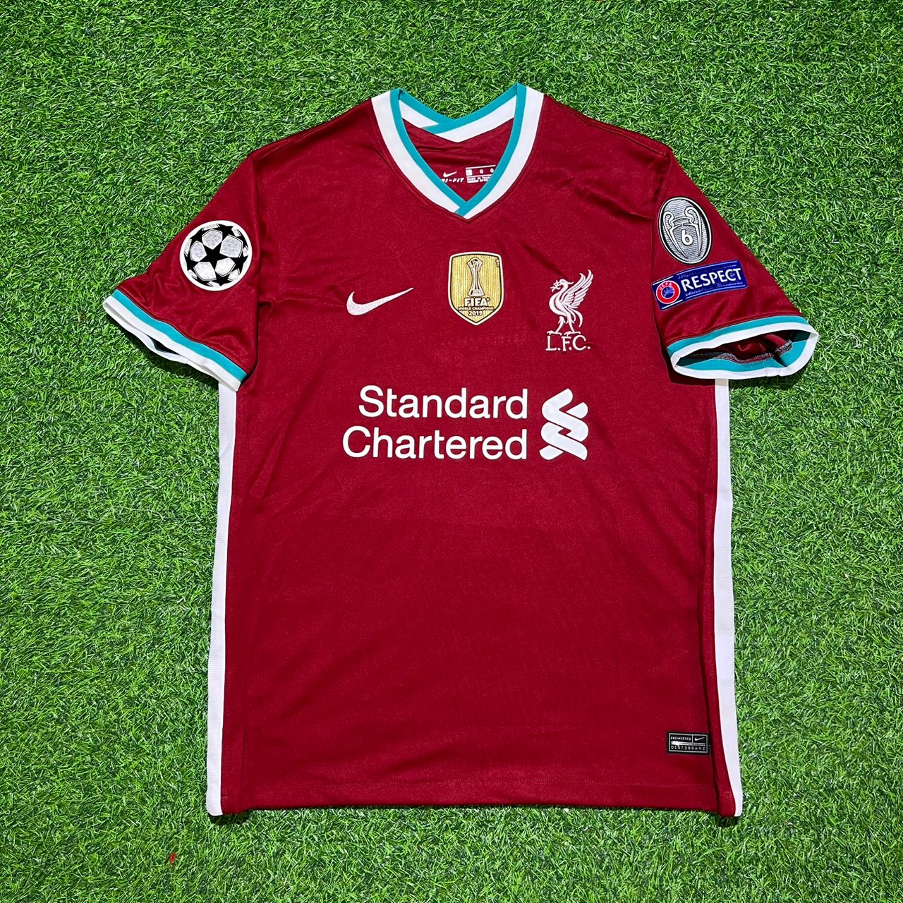 Virgil van Dijk #4 Liverpool 2020/21 Home Retro Football Jersey