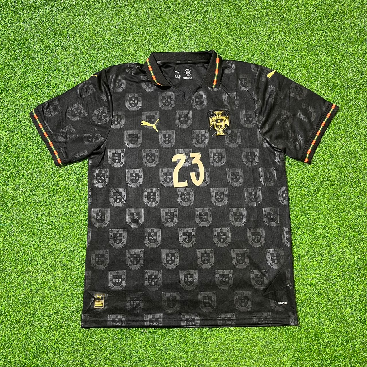 Vitinha Portugal 2025/26 Black Football Jersey Kit