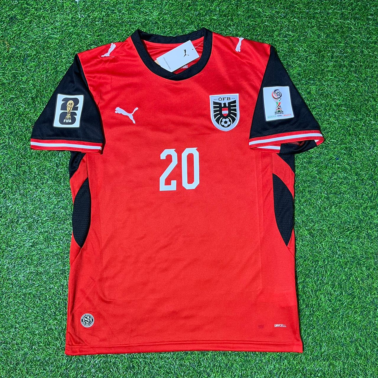 Österreichische Nationalmannschaft Weltmeisterschaft 2026 Konrad Laimer Fußball-Trikot