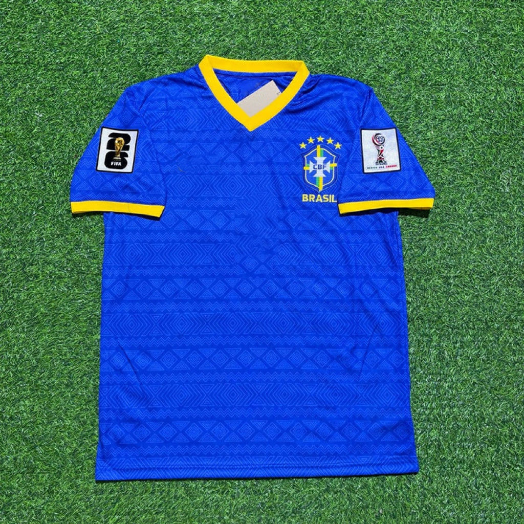 Brazil National Team World Cup 2026 Vinicius Júnior Blue Football Soccer Kit Jersey