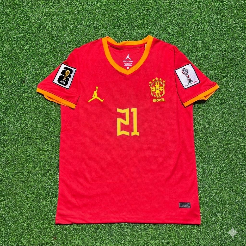 Brazil National Team World Cup 2026 Matheus Cunha # Football Soccer Kit Jersey