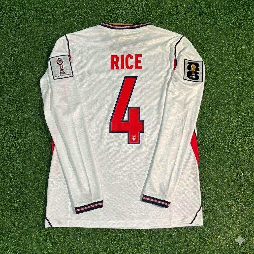 England National Team World Cup 2026 Declan Rice Long Sleeve Home