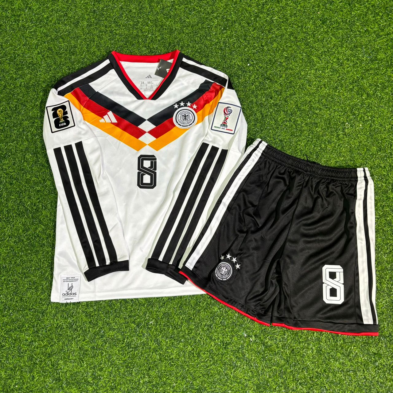 Germany National Team World Cup 2026 Leon Goretzka Long Sleeve Children Home Football Soccer Kit Jersey