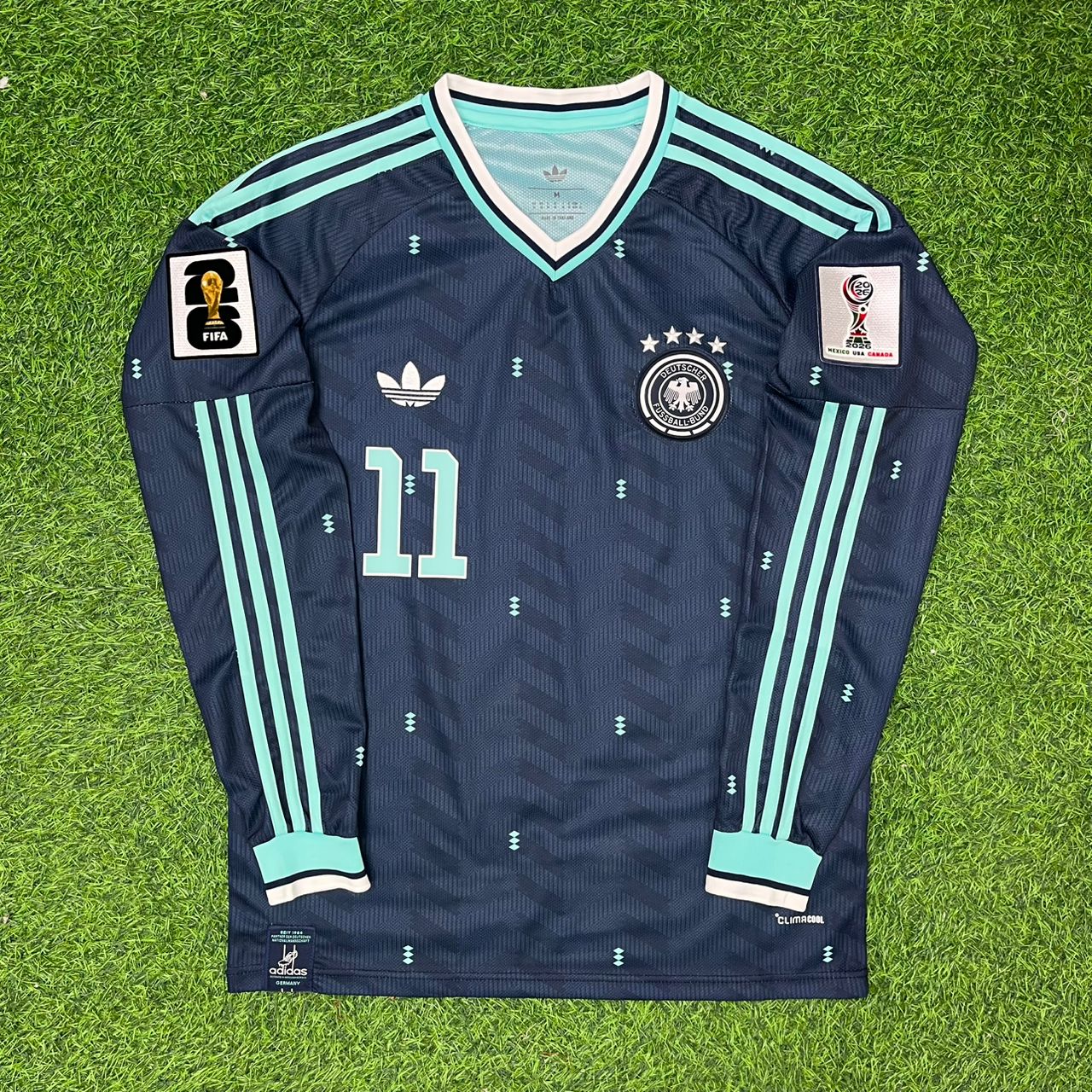 Germany National Team World Cup 2026 Nick Woltemade Long Sleeve Away Football Soccer Kit Jersey