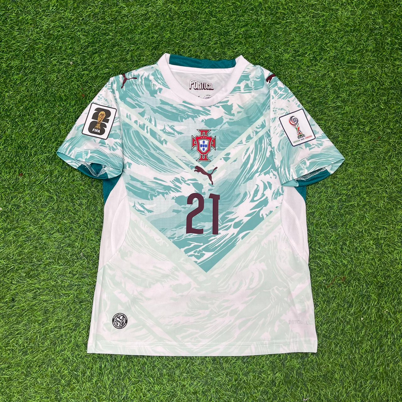 Portugal National Team World Cup 2026 Francisco Conceicao Away White Football Soccer Kit Jersey
