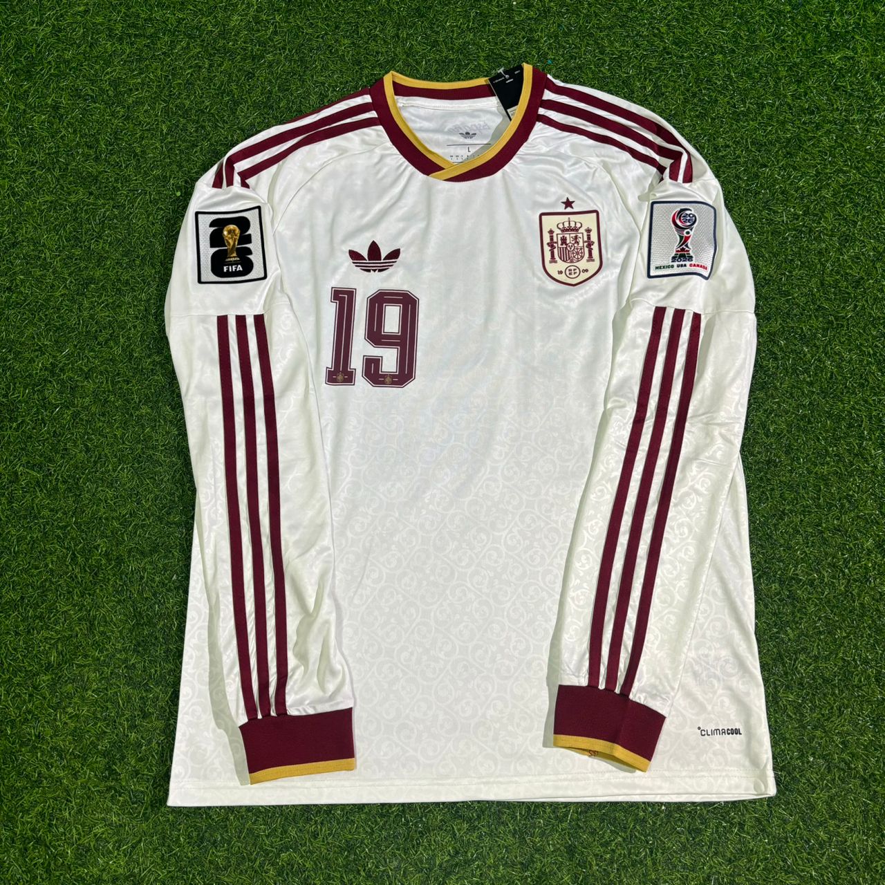 Spain National Team World Cup 2026 Lamine Yamal Long Sleeve Away Football Soccer Kit Jersey