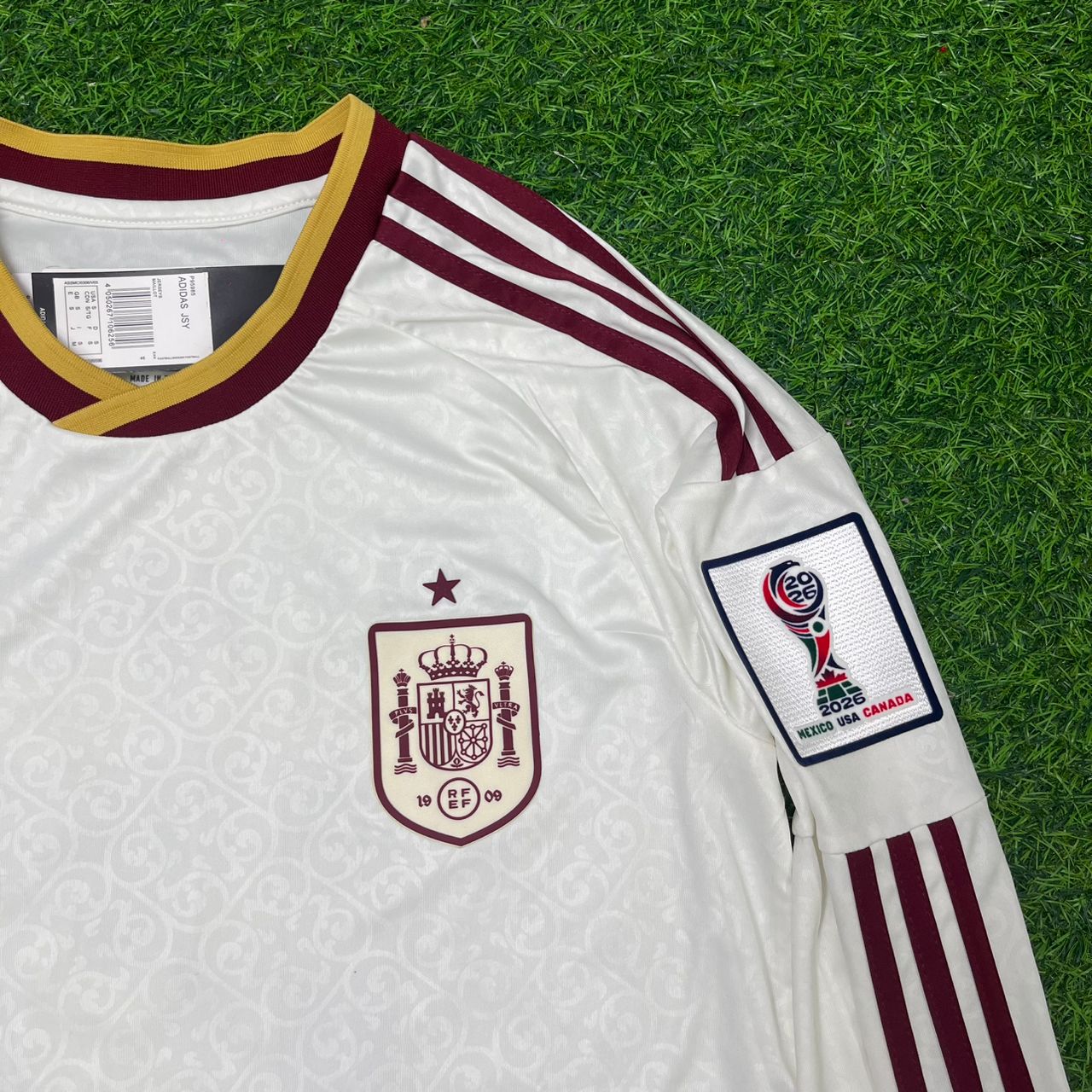 Spain National Team World Cup 2026 Nico Williams Long Sleeve Children Away Football Soccer Kit Jersey