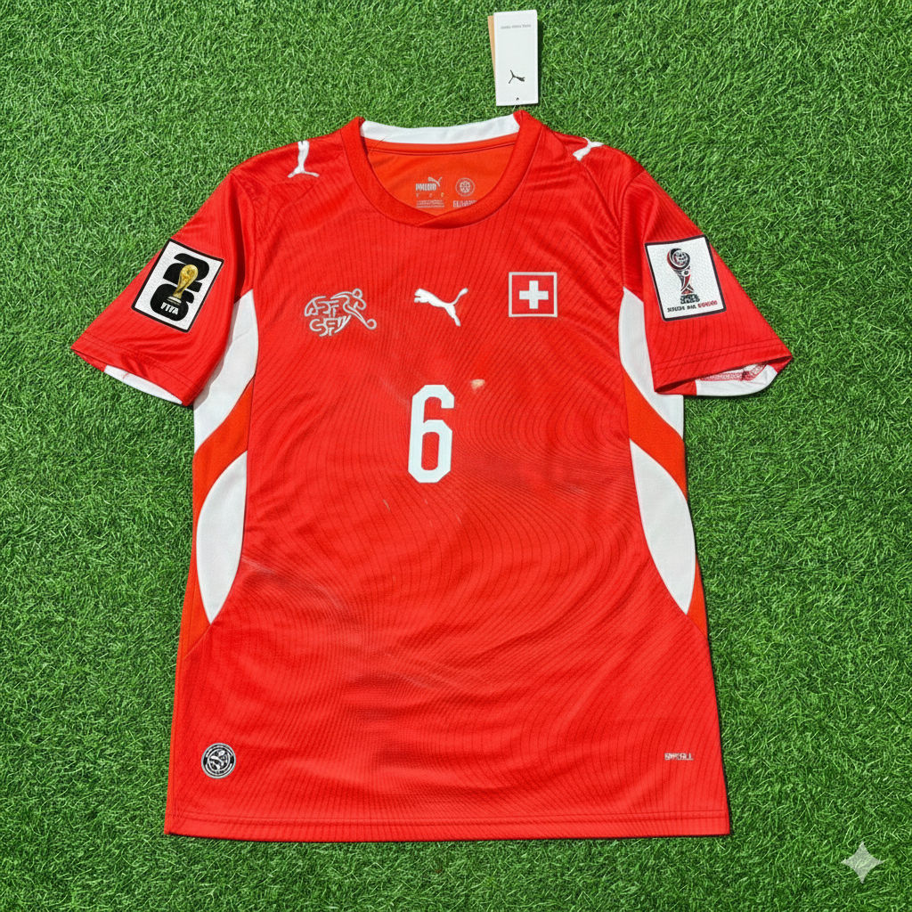 Switzerland National Team World Cup 2026 Denis Zakaria Football Soccer Kit Jersey