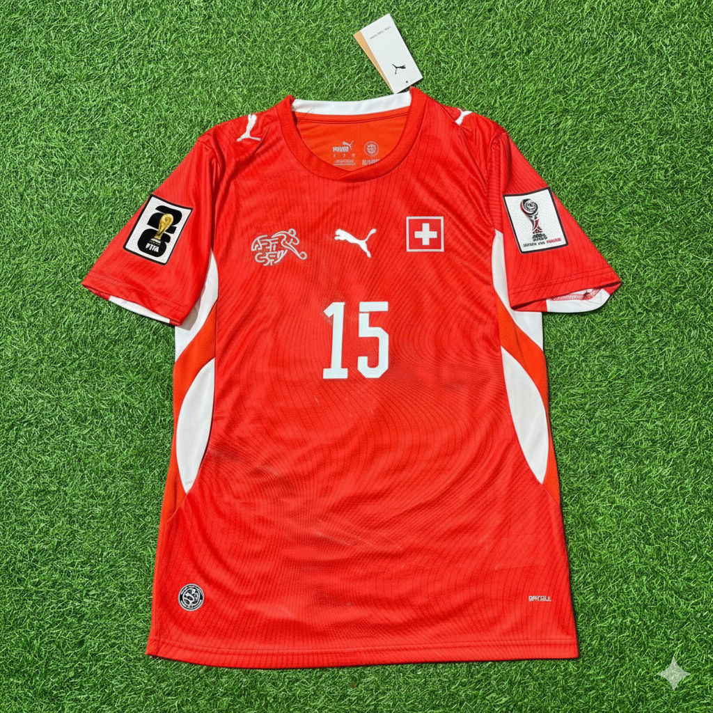 Switzerland National Team World Cup 2026 Djibril Sow Football Soccer Kit Jersey