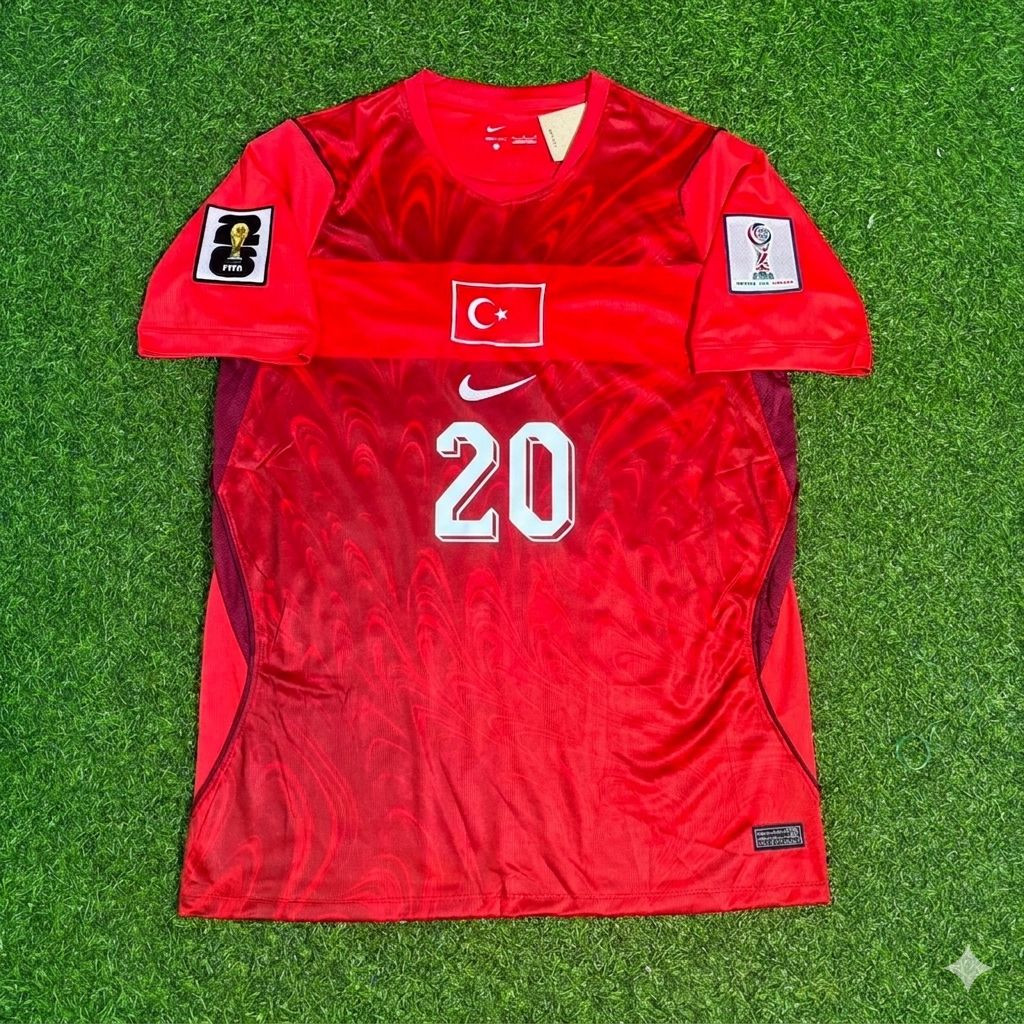 Turkey National Team World Cup 2026 Ferdi Kadıoğlu Home Red Football Soccer Kit Jersey