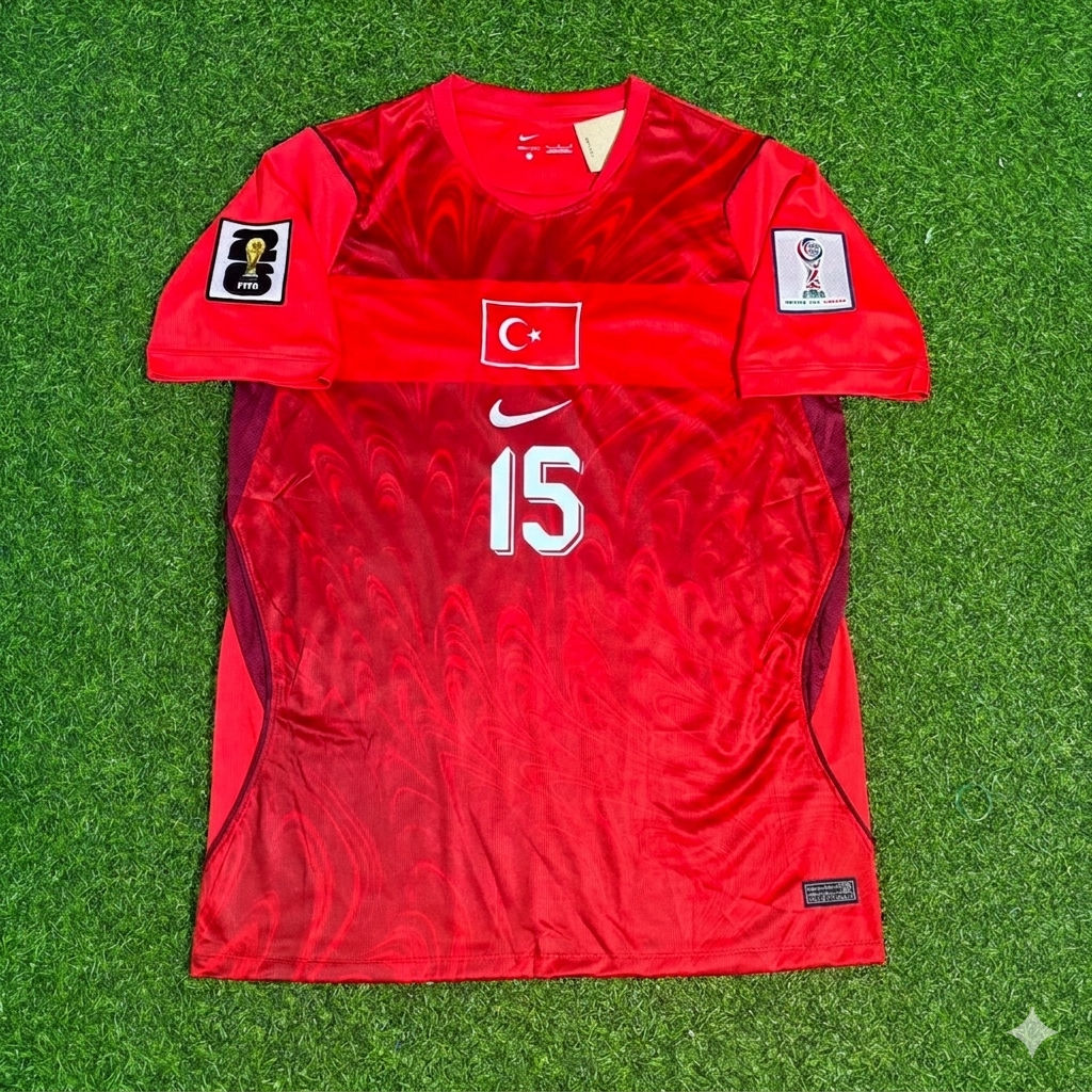 Türkei Nationalmannschaft Weltmeisterschaft 2026 Ozan Kabak Heim Rot Fußball Trikot