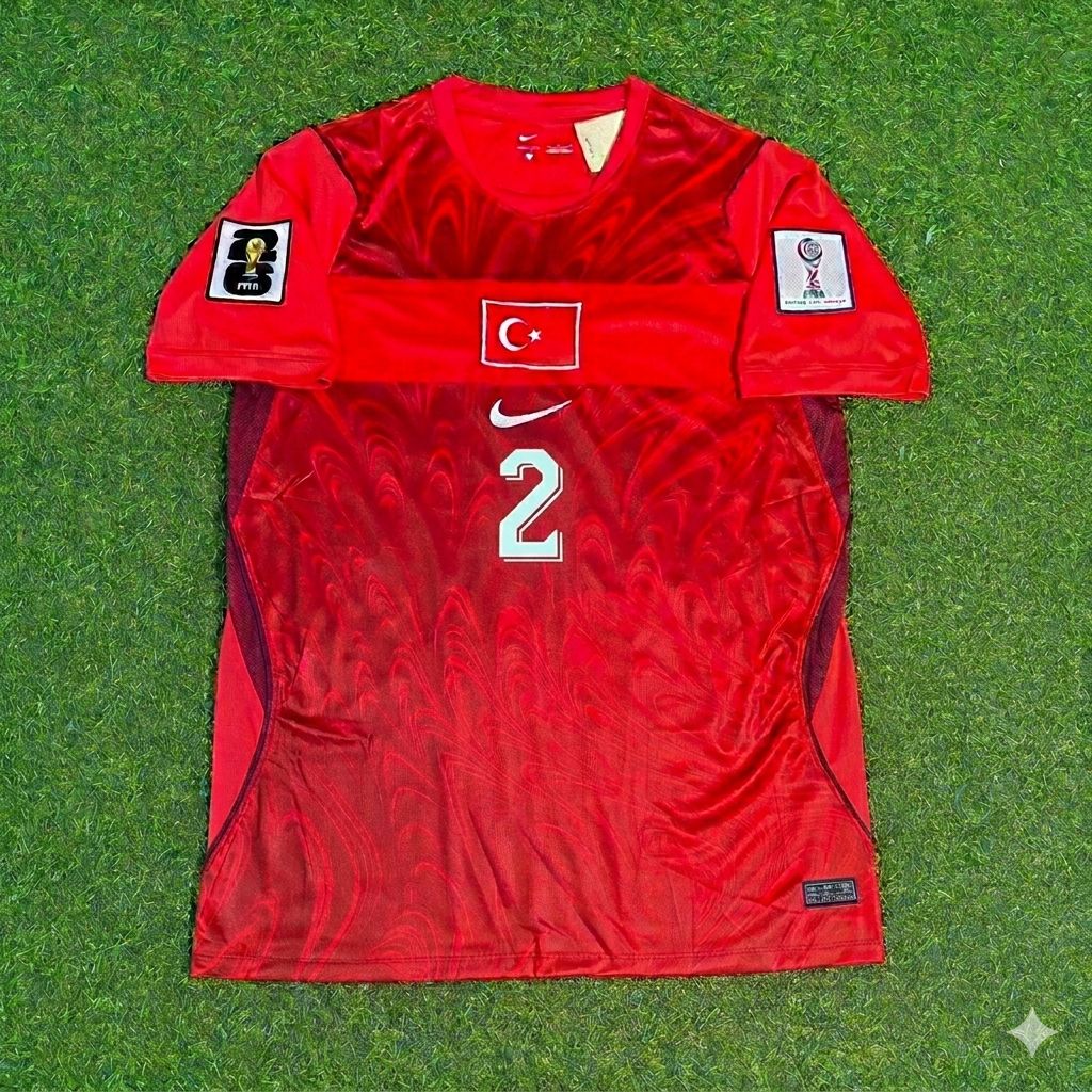 Turkey National Team World Cup 2026 Zeki Çelik Home Red Football Soccer Kit Jersey