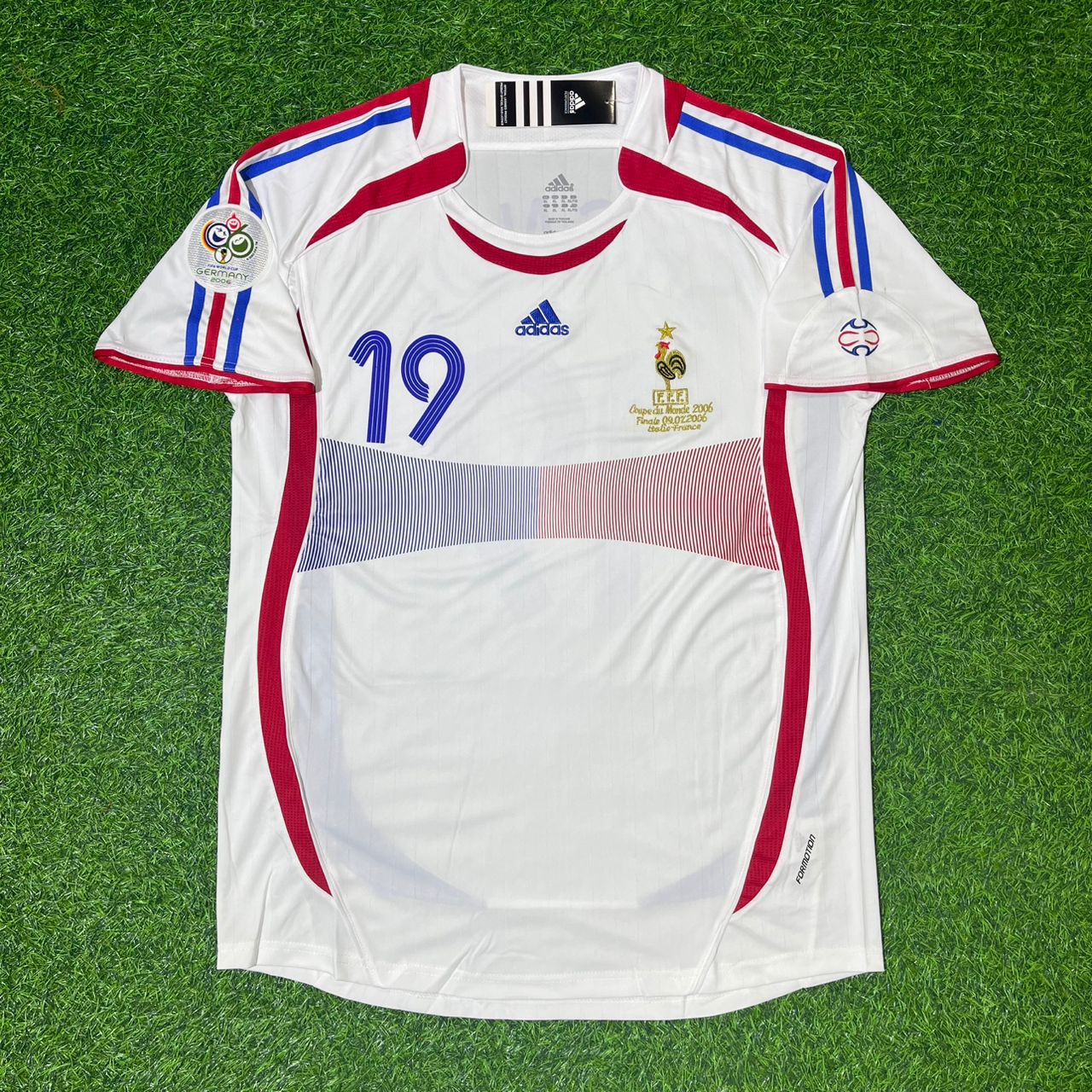 France World Cup 2006 Willy Sagnol Final White Retro Football Jersey