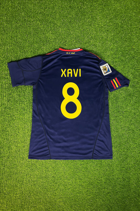 Xavi Hernandez - Spain 2010 World Cup Final Retro Football Jersey Kit