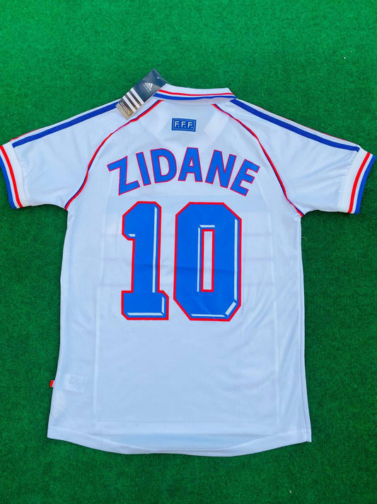 Zinedine Zidane France 1998 World Cup Retro Football Jersey Kit