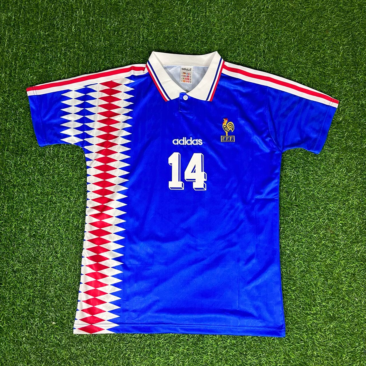 Zinédine Zidane France 1994 World Cup Retro Football Jersey Kit