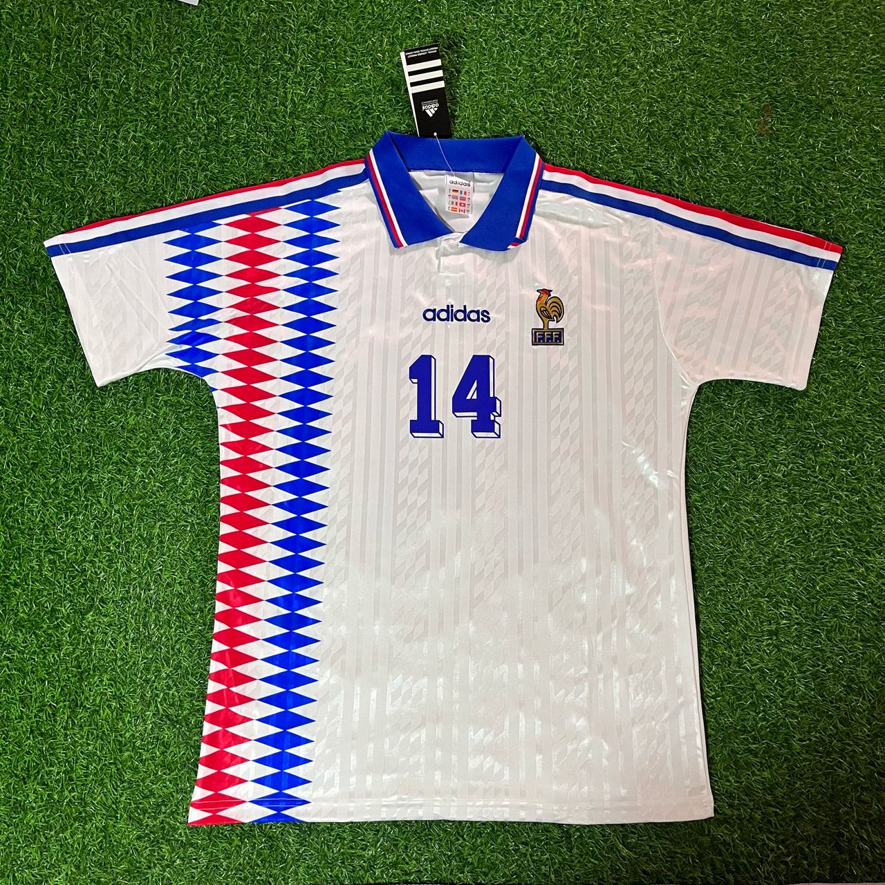 Zinedine Zidane France 1994 USA World Cup Retro Football Jersey Kit