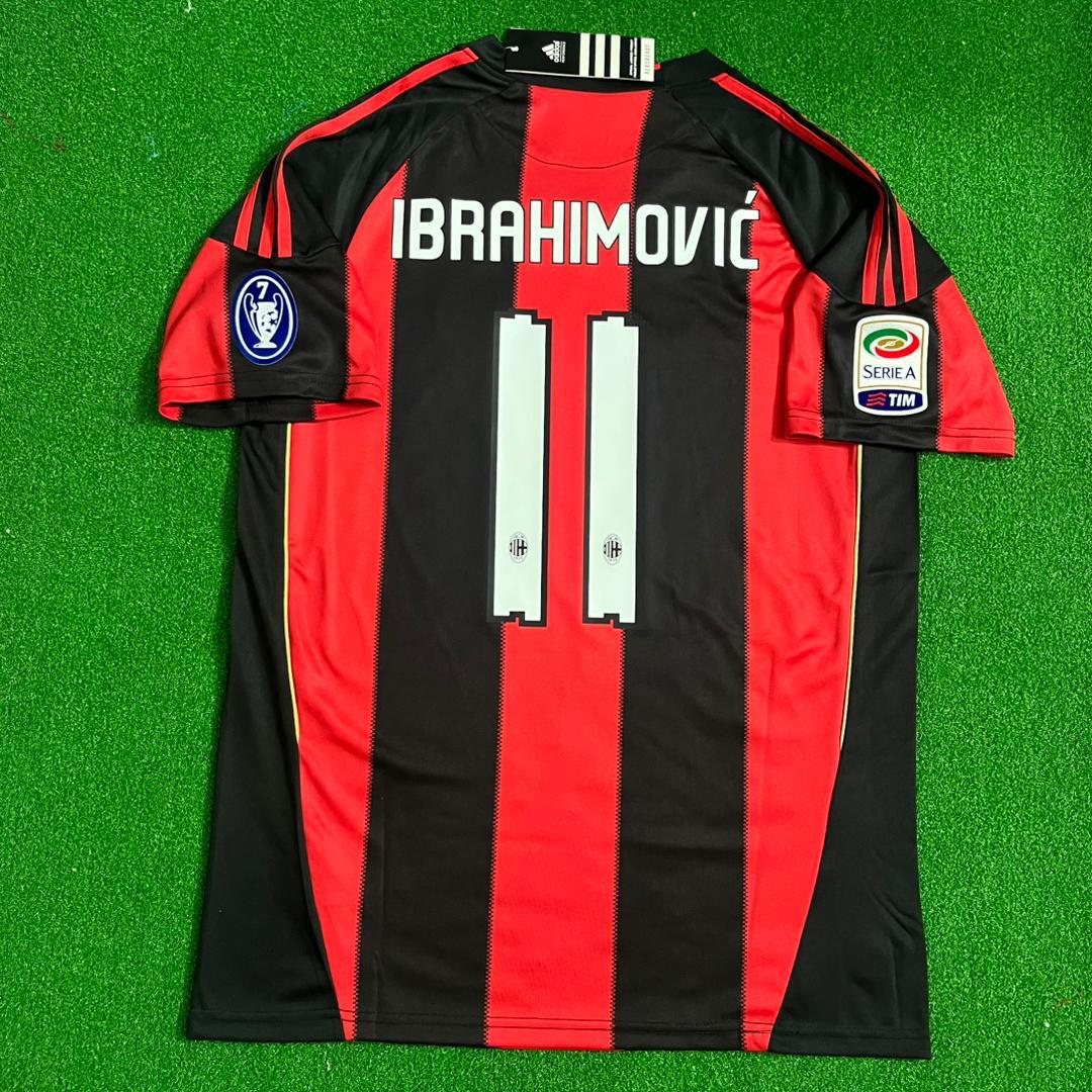 Zlatan Ibrahimovic Milan 2010 2011 Retro Football Jersey Kit