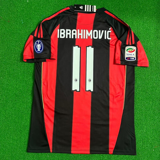 Zlatan Ibrahimovic Milan 2010 2011 Retro Football Jersey Kit
