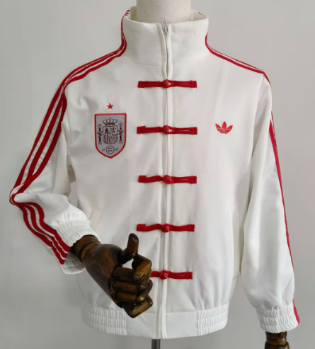 Spain World Cup 2026 White Windbreaker Jacket
