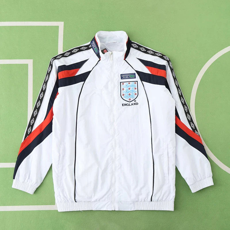 England 1998 Retro Football Windbreaker Windjacke Soccer Kit