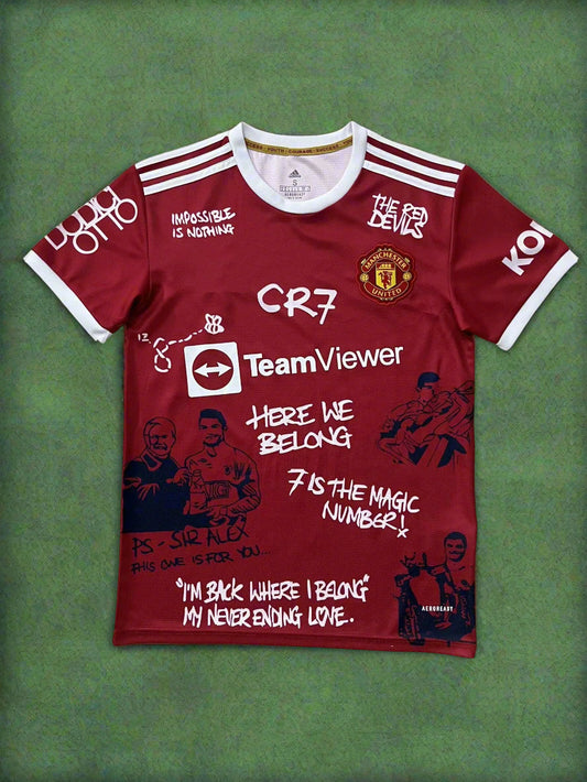 Legend Cristiano Ronaldo Manchester United Special Jersey Soccer Kit Trikot Maillot Soccer Kit