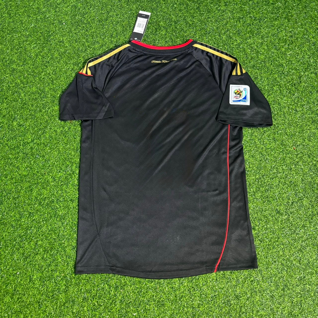 Germany World Cup 2010 Deutschland Black Retro Football Jersey