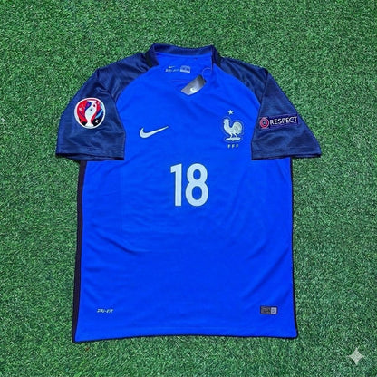 France EURO 2016 Moussa Sissoko #18 Home Retro Football Jersey