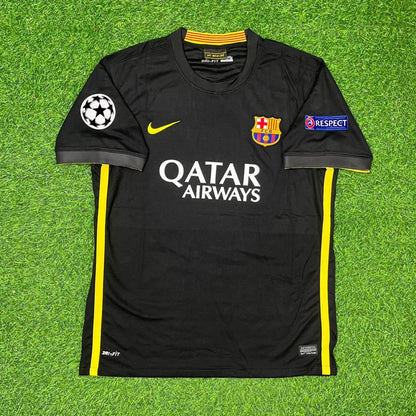 Gerard Pique #3 Barcelona 2013-2014 Black Retro Football Jersey Kit