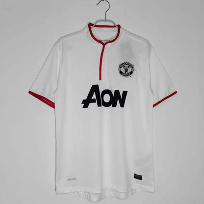Manchester United 2012-2013 White Away Black Retro Fan Version Jersey