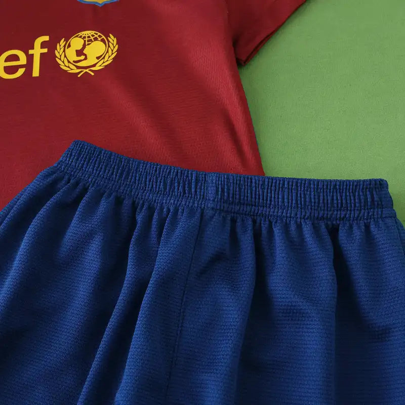 Barcelona 2009 Final Home Retro Kids Kit Jersey KinderTrikot Maillot Enfant