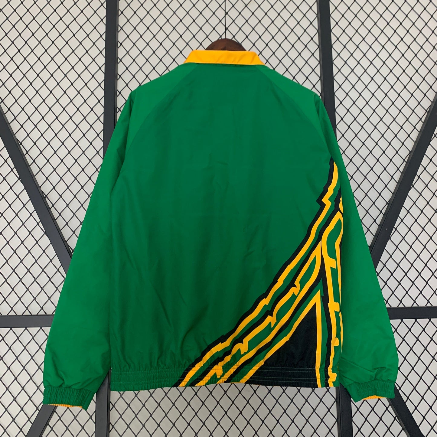 AFCB Jamaica Bob Marley Wendbare Gelb-Grüne Jacke, Beide Größen Jacke