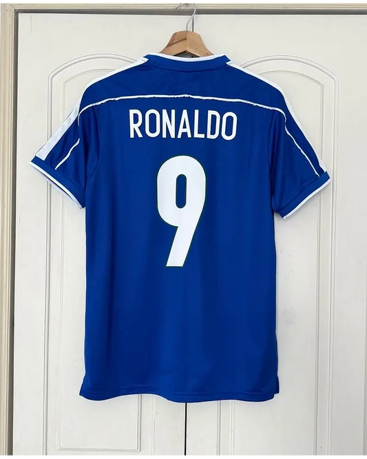 El Ronaldo Nazario Fenomeno Brazil 1998 World Cup Retro Jersey Trikot Soccer Kit