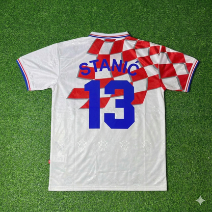 Maillot de football rétro Josip Stanic Croatie Coupe du Monde 1998