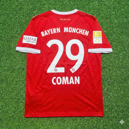 Kingsley Coman Bayern Munich 2017-2018 Retro Home Football Jersey