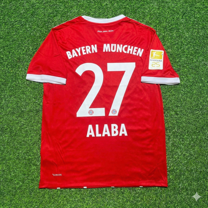 David Alaba Bayern Munich 2017-2018 Retro Home Football Jersey