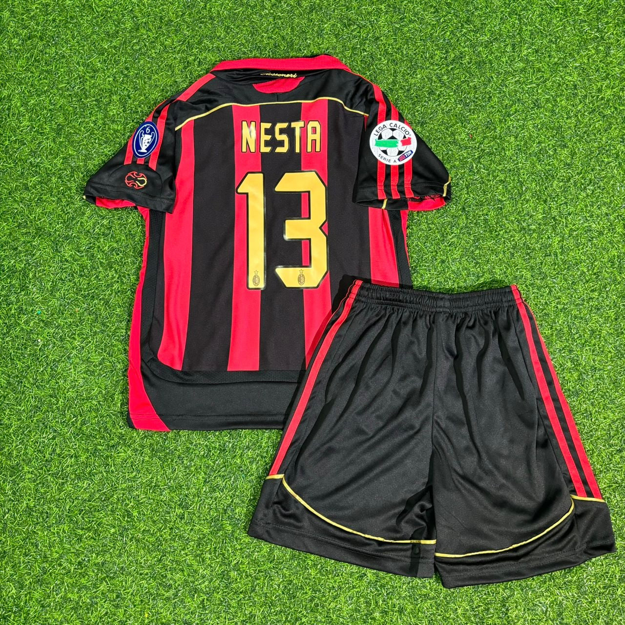 Alessandro Nesta AC Milan 2006-2007 Retro Kids Football Jersey Kinder