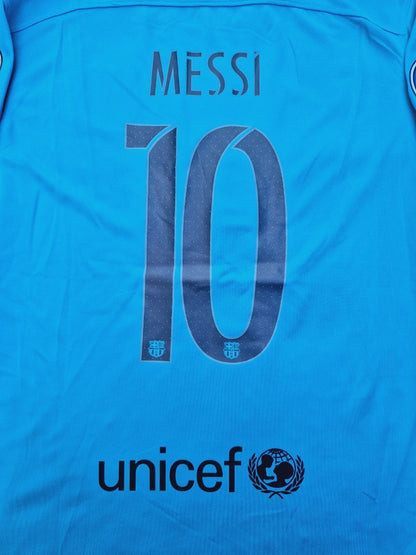 Lionel Messi Barcelona 2015 - 2016 Champions League Retro Football Jersey Kit