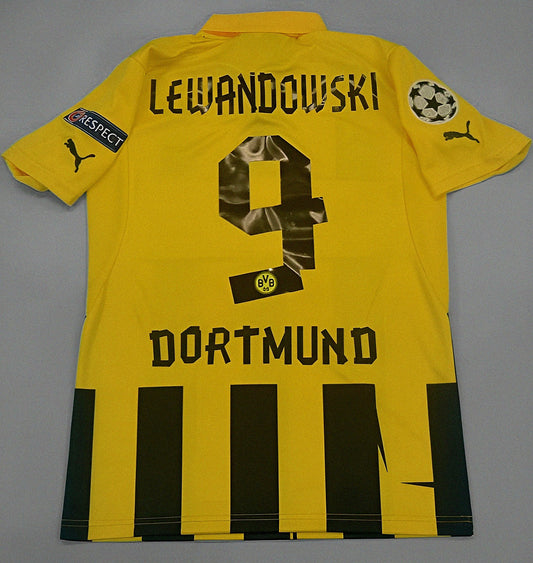 Robert Lewandowski 9 - Dortmund Home 2012/13 Champions League Retro Kit Jersey Maillot Trikot
