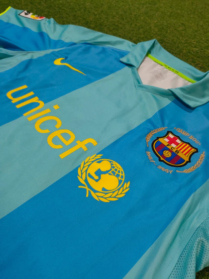 Samuel Eto'o Barcelona 2008 Away Blue Retro Football Jersey Kit