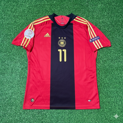Germany EURO 2008 Miroslav Klose Away Red Retro Football Jersey Kit