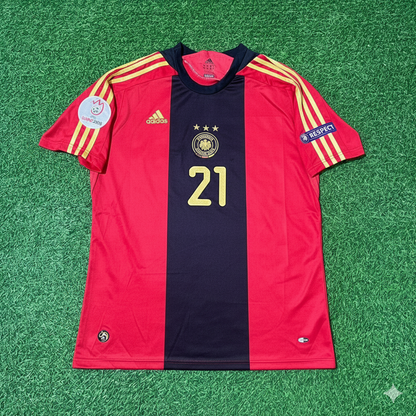 Germany EURO 2008 Christoph Metzelder Away Red Retro Football Jersey Kit