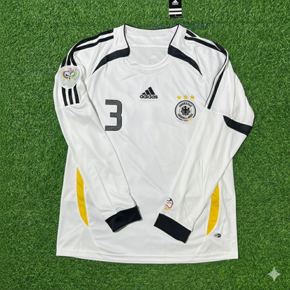 Andreas Brehme Germany World Cup Long Sleeve White Retro Football Jersey Kit