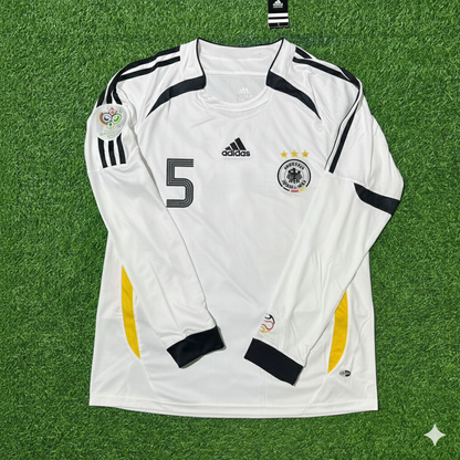 Mats Hummels Germany World Cup Long Sleeve White Retro Football Jersey Kit